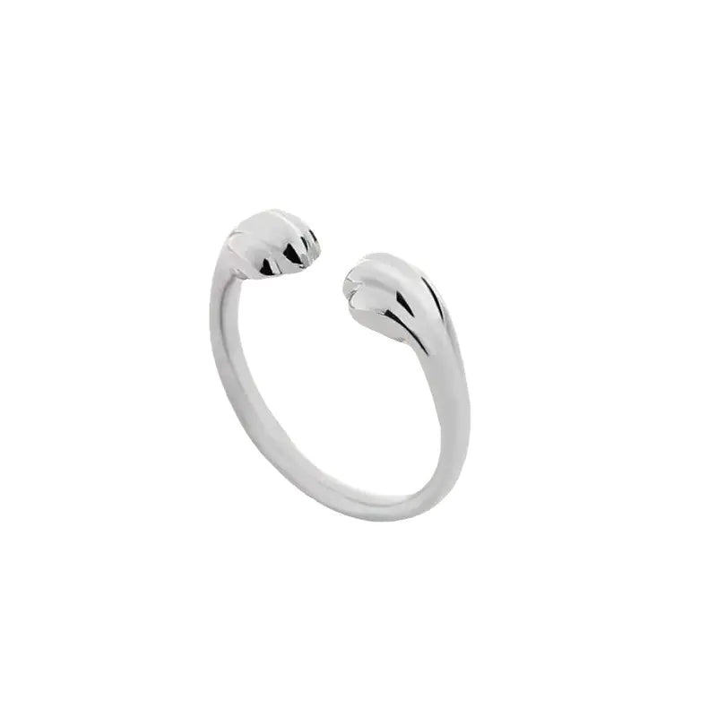 S925 Silver Cat Paw Print Ring