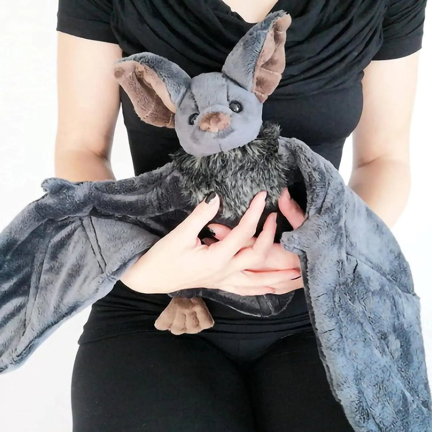 12" Large Bat Plush Toys Creepy Goth Bat Stuffed Animal Lifelike Bats Plushie Doll Gothic Bat Soft Hugging Plush for Halloween Easter Christmas Valentines Birthday Gift