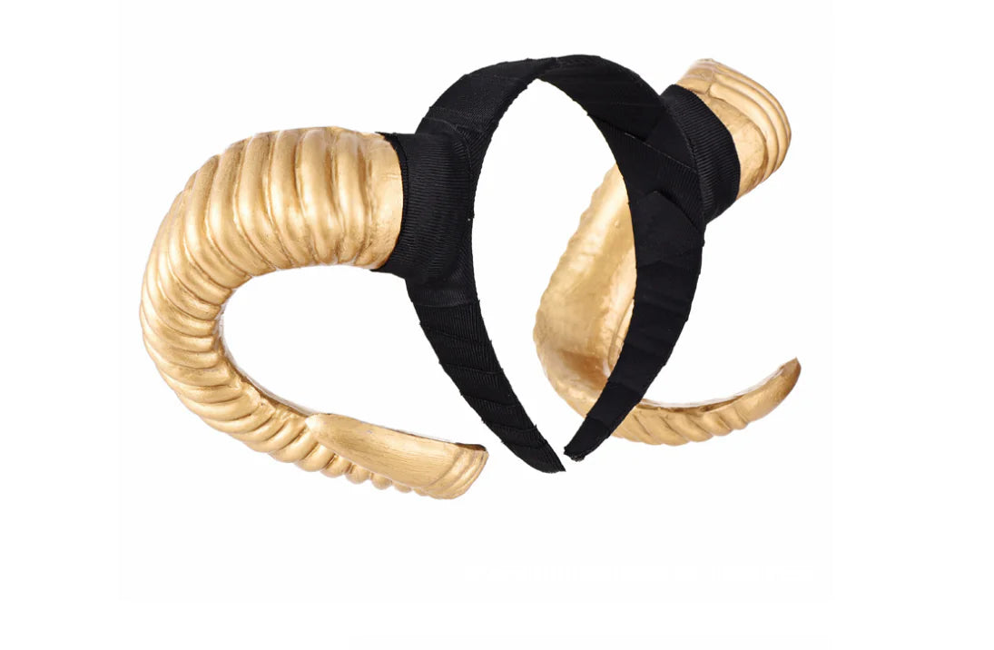 Ram Horn Headband, Dark Gothic Hair Accessory