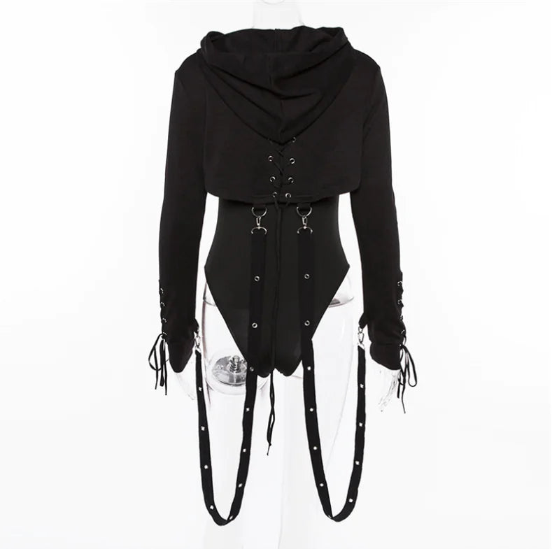 Gothic Hooded Long Sleeve Hoodie for Halloween