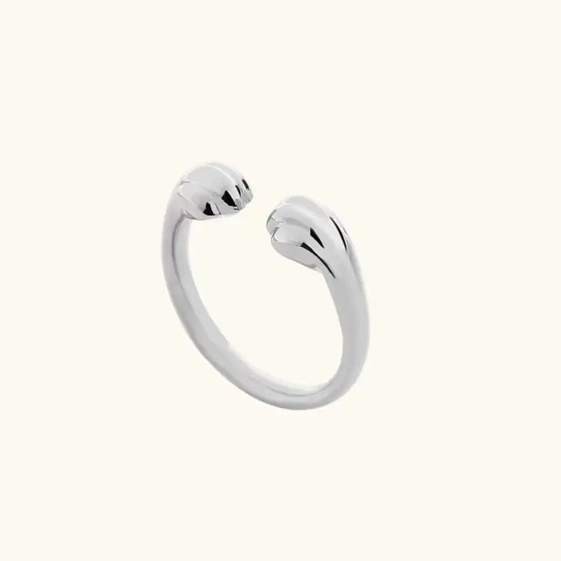 S925 Silver Cat Paw Print Ring