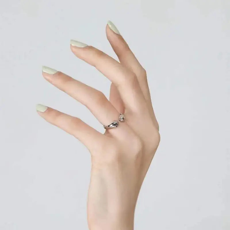 S925 Silver Cat Paw Print Ring