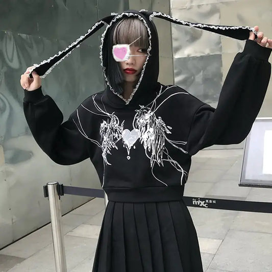 Gothic Sailor Moon Hooded Sweatshirt for Sports & Leisure
