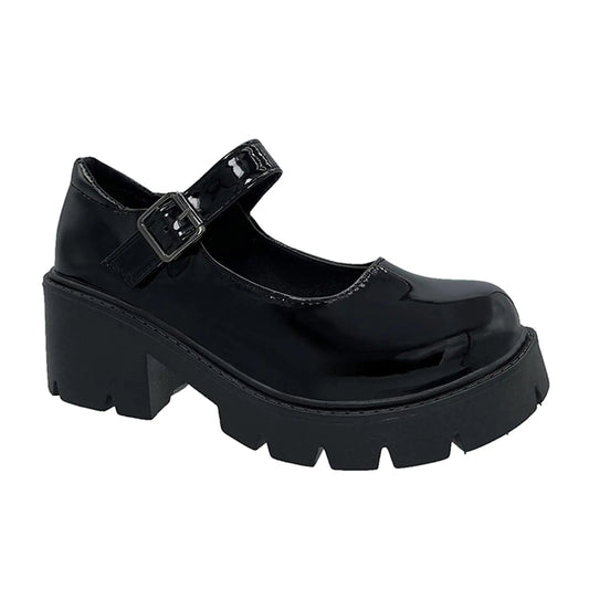 Mary Jane Shoes for Women Chunky Heel Oxford Dress Shoes Womens Gothic Shoes School Uniform Pumps Shoes for Girl