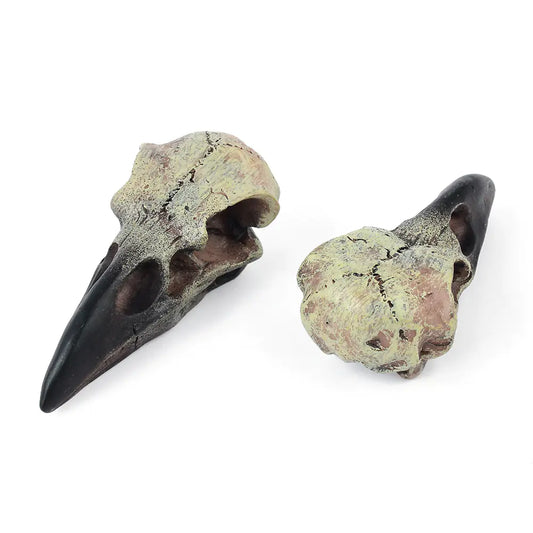 Gothic Resin Crow Skull Necklace Pendant Accessory