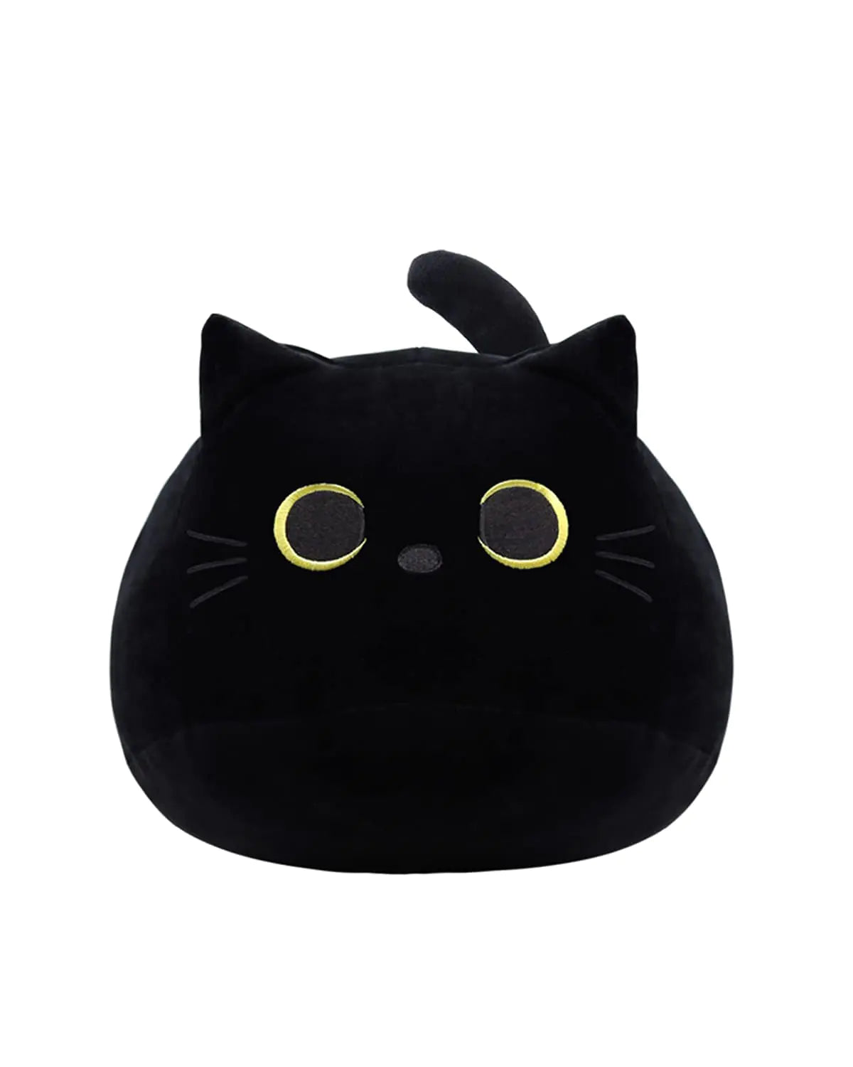 8" Black Cat Plush Toy Black Cat PillowSoft Plush Doll Cat Plushie Cat PillowStuffed Animal Soft Plush Pillow Baby Plush Toys Cat Shape Design Sofa Pillow Decoration Doll (Black 8 in)