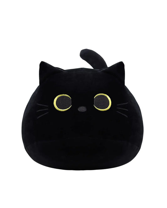 8" Black Cat Plush Toy Black Cat PillowSoft Plush Doll Cat Plushie Cat PillowStuffed Animal Soft Plush Pillow Baby Plush Toys Cat Shape Design Sofa Pillow Decoration Doll (Black 8 in)