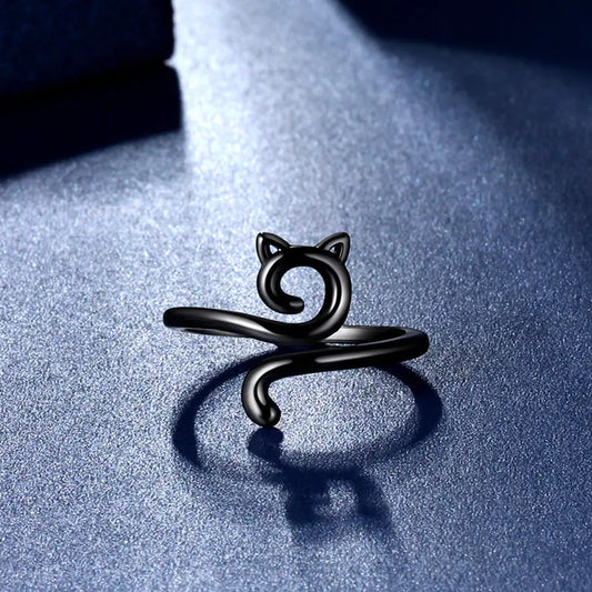 Geometric Adjustable Cat Ring Knitted Ornament