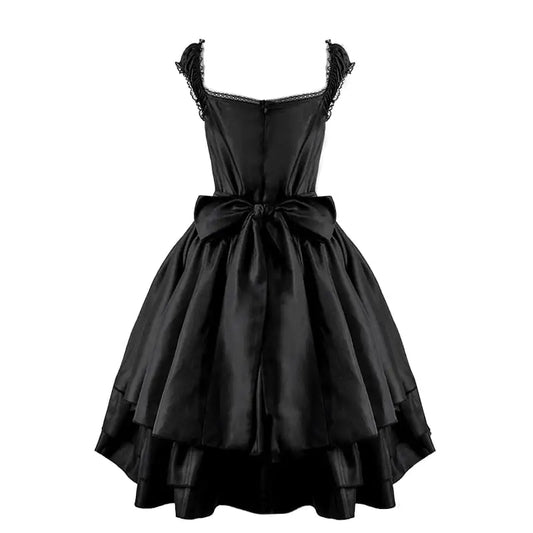 Gothic Women's Dress with High Waist in Renaissance Style