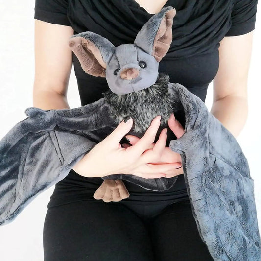 12" Large Bat Plush Toys Creepy Goth Bat Stuffed Animal Lifelike Bats Plushie Doll Gothic Bat Soft Hugging Plush for Halloween Easter Christmas Valentines Birthday Gift