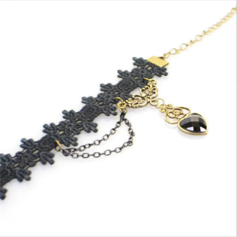 Gothic Retro Peach Heart Women's Anklets
