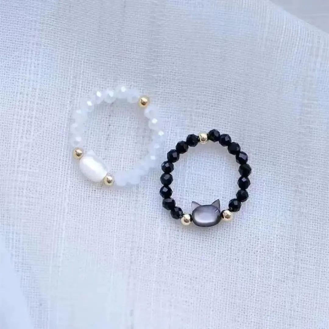 Cute Cat Couple Pair Ring for Instagram Niche