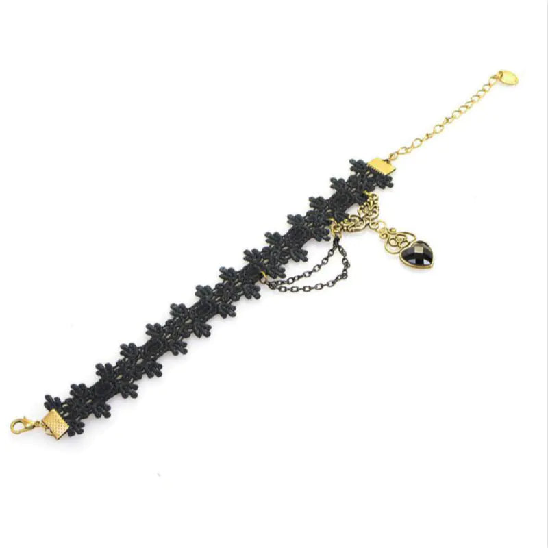 Gothic Retro Peach Heart Women's Anklets