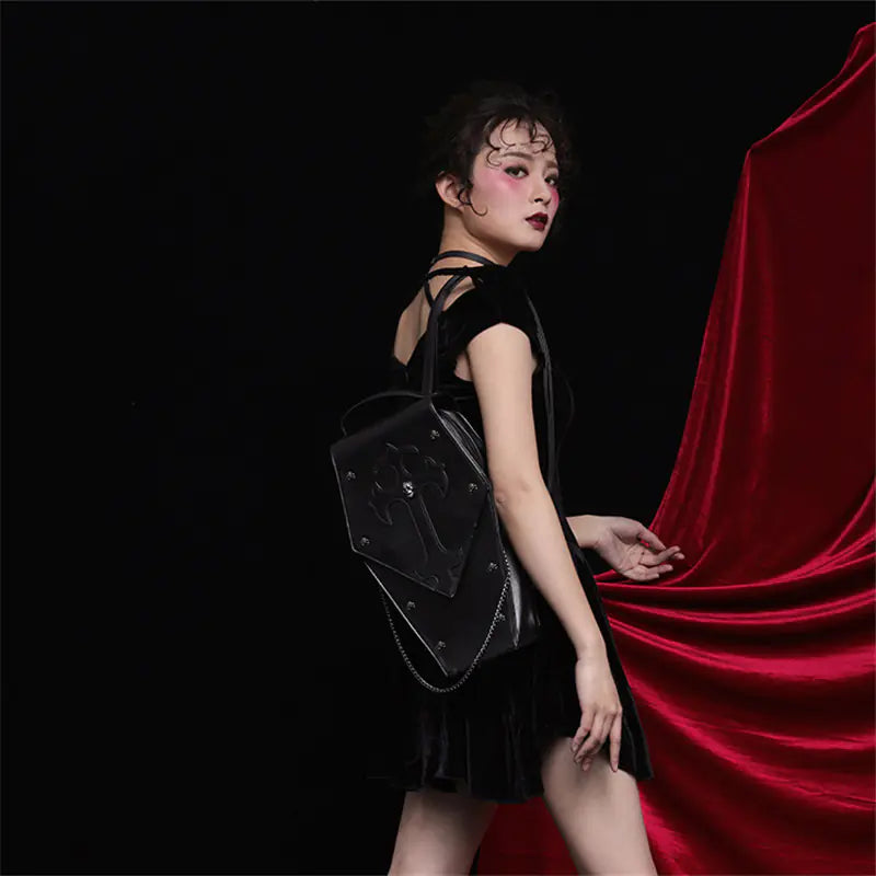 Gothic Style Women's Handbag - Shoulder & Crossbody Bag
