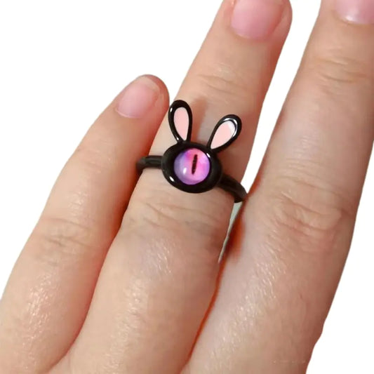 Cute Black Cat Ring for Women