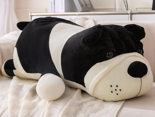 Stuffed Animal Bulldog Puppy Dog Stuffed Animal Bulldog Large Plush Dog Big Plush Toy for Boys Girls Kids Black 31.4in/80cm