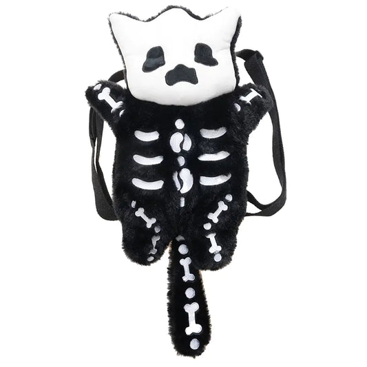 Cute Cartoon Black Plush Backpack