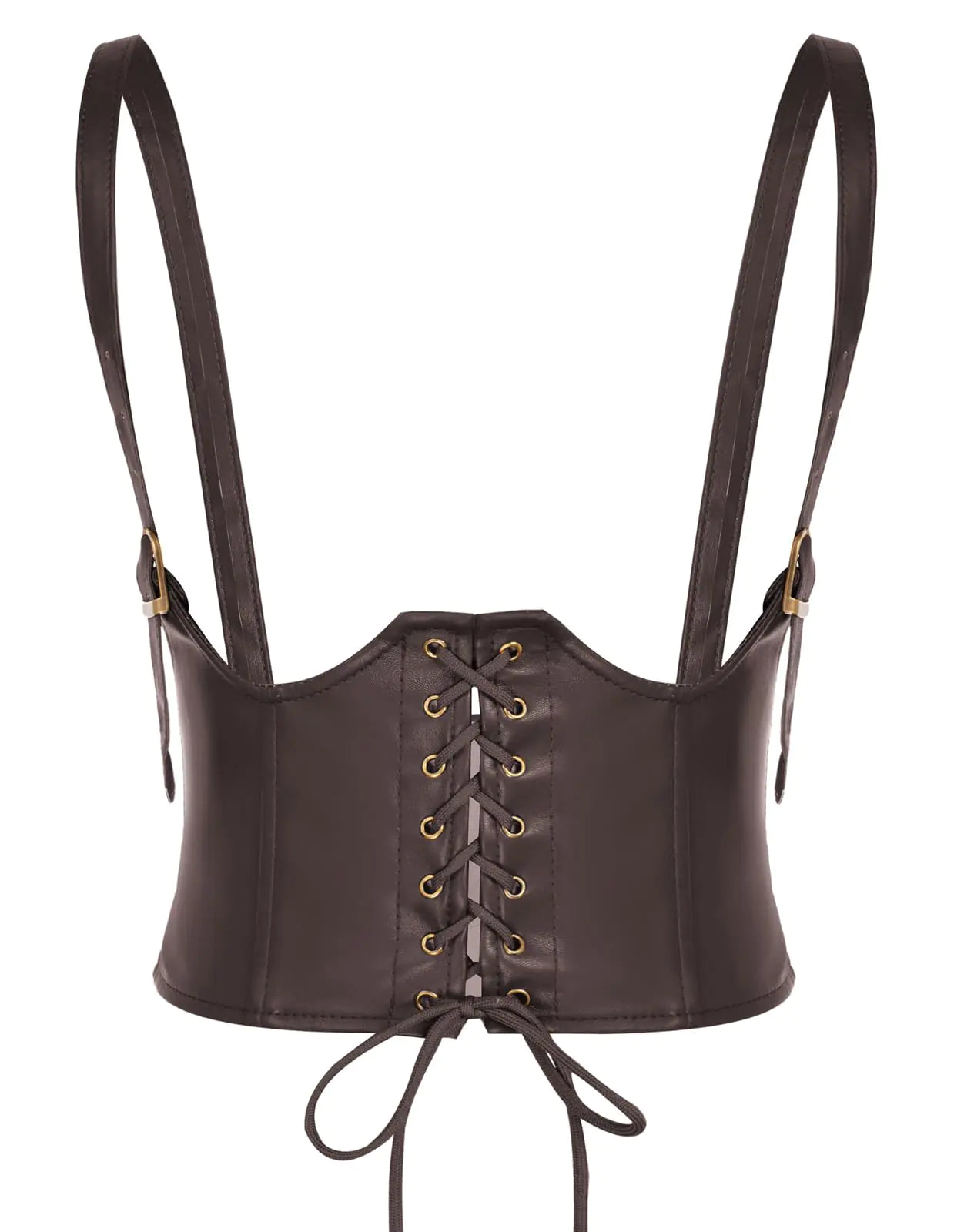 Scarlet Darkness Women Steampunk Gothic Cincher Belt Underbust Elastic Waist Corset Belt Coffee XL