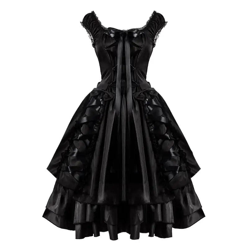 Gothic Women's Dress with High Waist in Renaissance Style