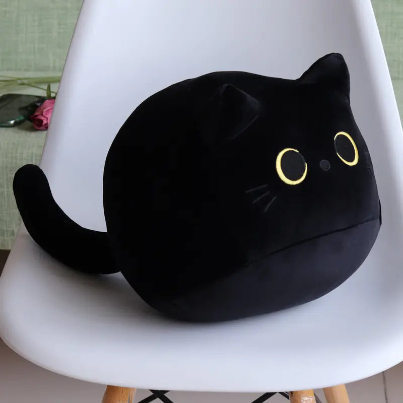 Cute Black Cat Plush Pillow Doll